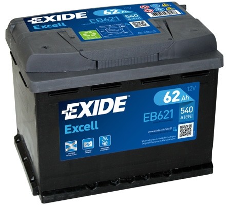 EB621 Baterie EXIDE Excell 12v 62ah 540A EXIDE 